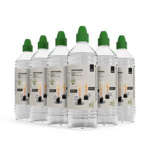 Bioethanol Flüssig-Brennstoff 1l Flasche | 6er-Pack