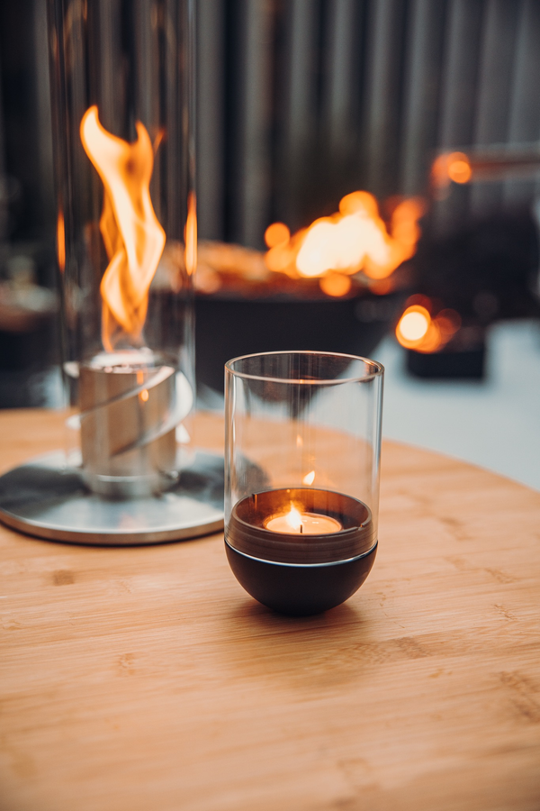 GRAVITY CANDLE Windlicht schwarz
