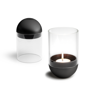 GRAVITY CANDLE Windlicht schwarz
