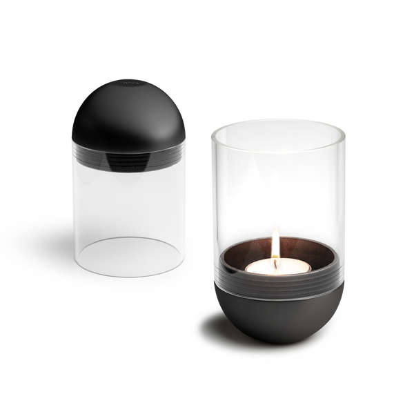 GRAVITY CANDLE Windlicht schwarz