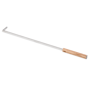 Schürhaken mit Flammenbläser auf Edelstahlfuß