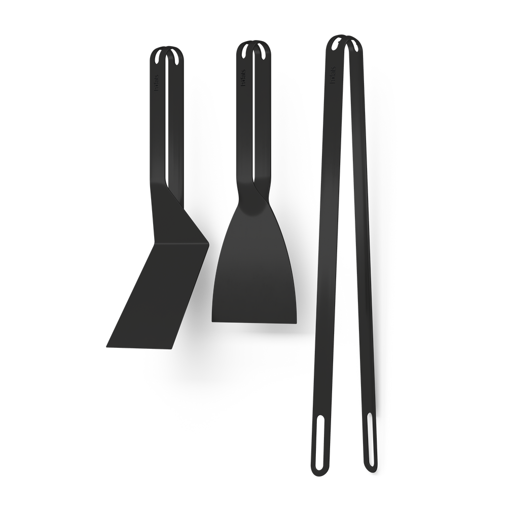 BBQ-Tool-Set schwarz (3-teilig)