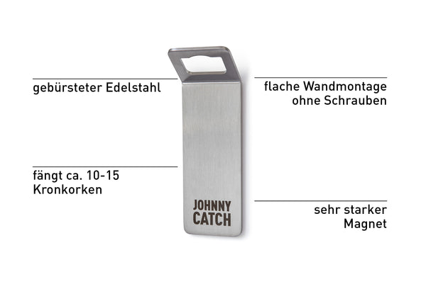 JOHNNY CATCH Magnet Flaschenöffner schwarz