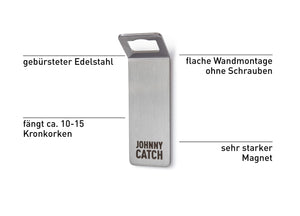 JOHNNY CATCH Magnet Flaschenöffner silber