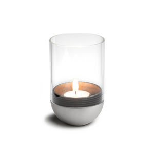 GRAVITY CANDLE Windlicht silber