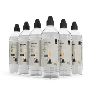 Bioethanol Gel-Brennstoff 1l Flasche | 6er-Pack