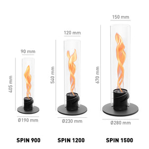 SPIN 1500 Standfeuer silber/schwarz
