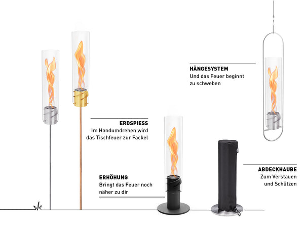 SPIN 1200 Hängefeuer silber