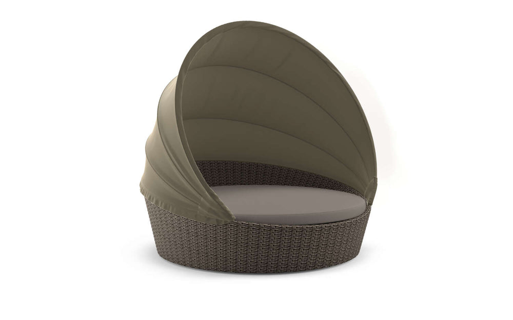 Loveseat XXL, w/canopy, woven seat, flat fiber