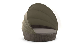Loveseat XXL, w/canopy, woven seat, flat fiber