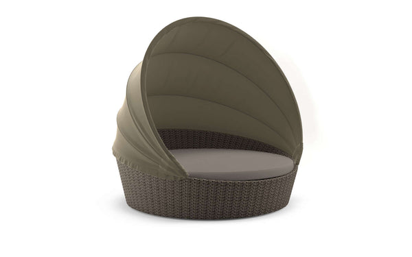 Loveseat XXL, w/canopy, woven seat, flat fiber